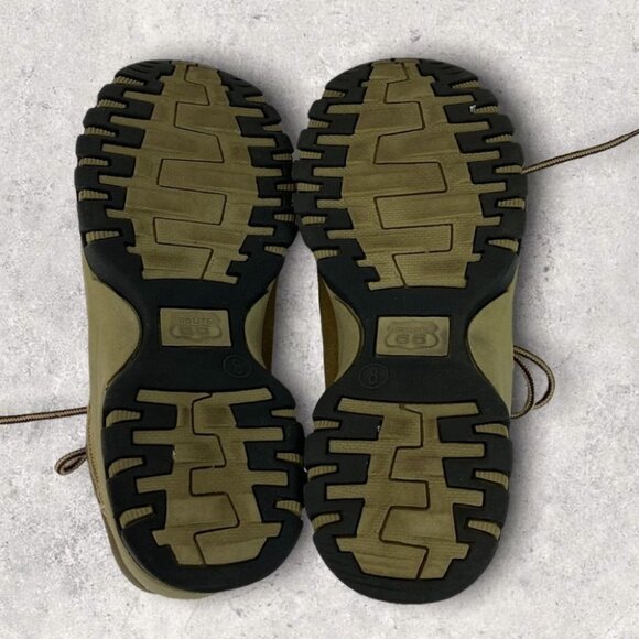 Route 66 Hiking Boots Mens Size 8 Beige Tan Brown Grip Lace Up Loafer Half Boot - Picture 7 of 11